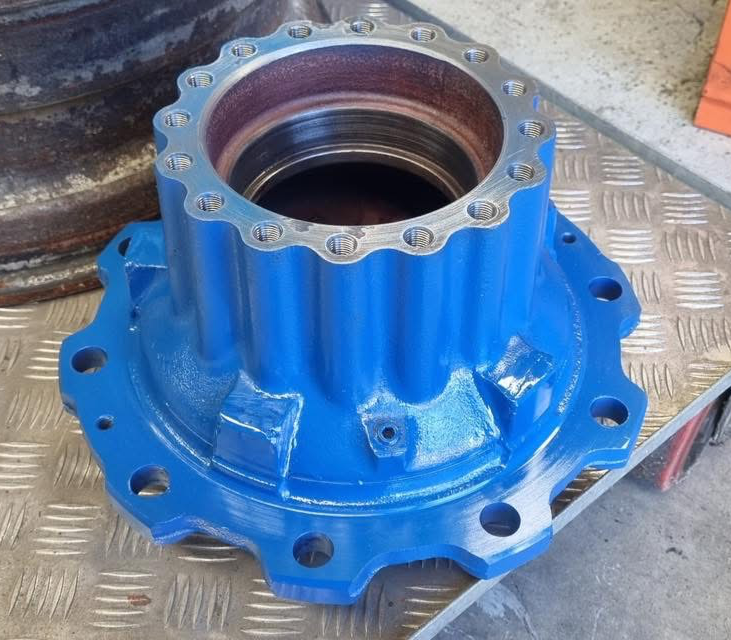 repaired cast iron hub