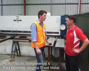 Ricky with Paul at Virginia Sheet Metal, Brisbane